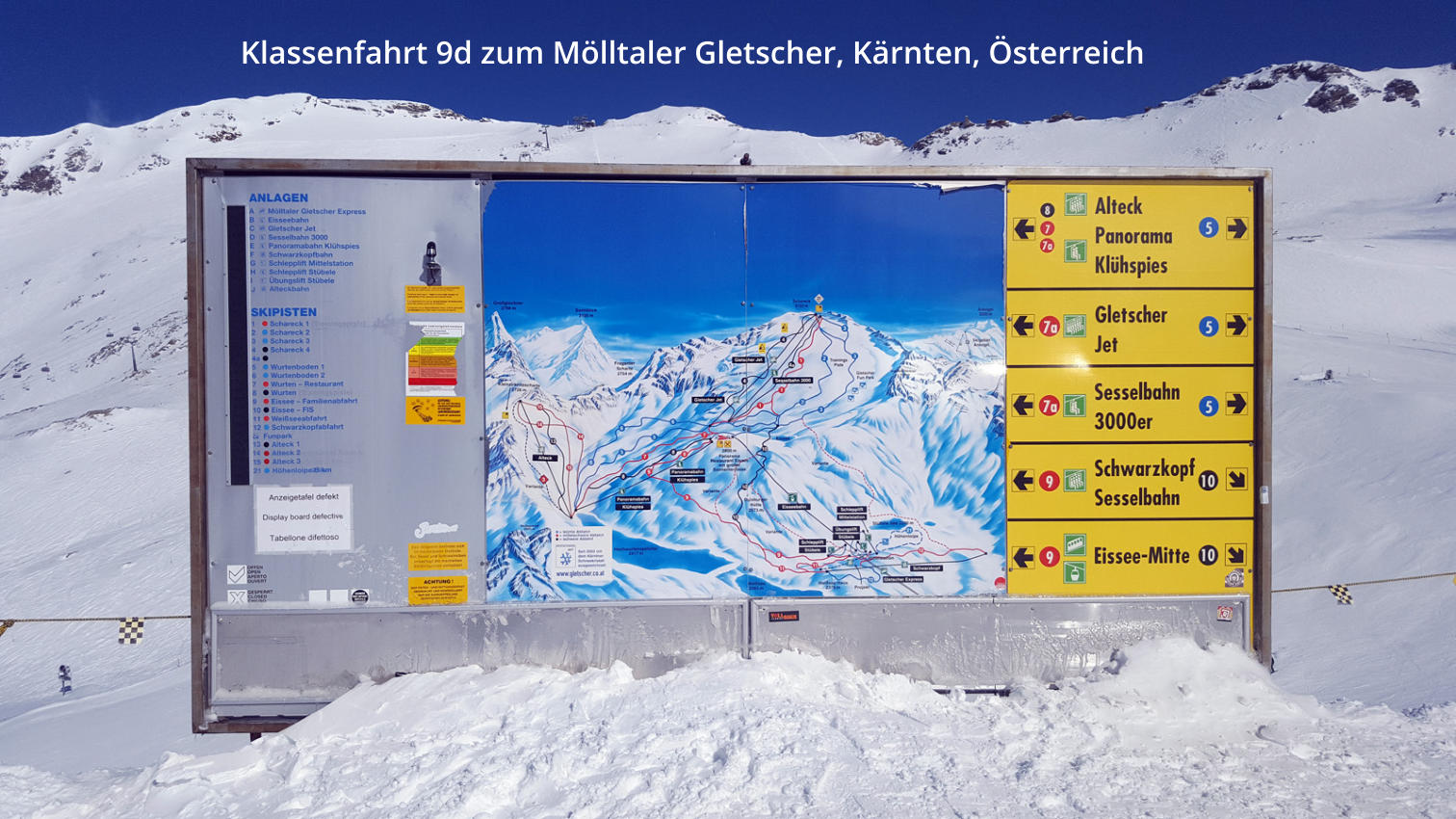 Klassenfahrt 9d zum Mölltaler Gletscher, Kärnten, Österreich