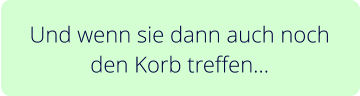 Und wenn sie dann auch noch den Korb treffen…